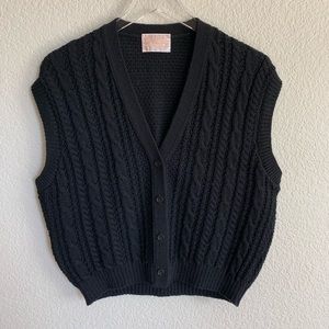 Vintage Pendleton wool cable knit vest, XL